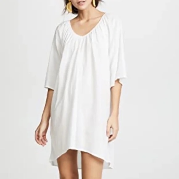 9seed Santa Cruz Wrinkled Gauze Swim Cover Up White OS - Picture 1 of 6
